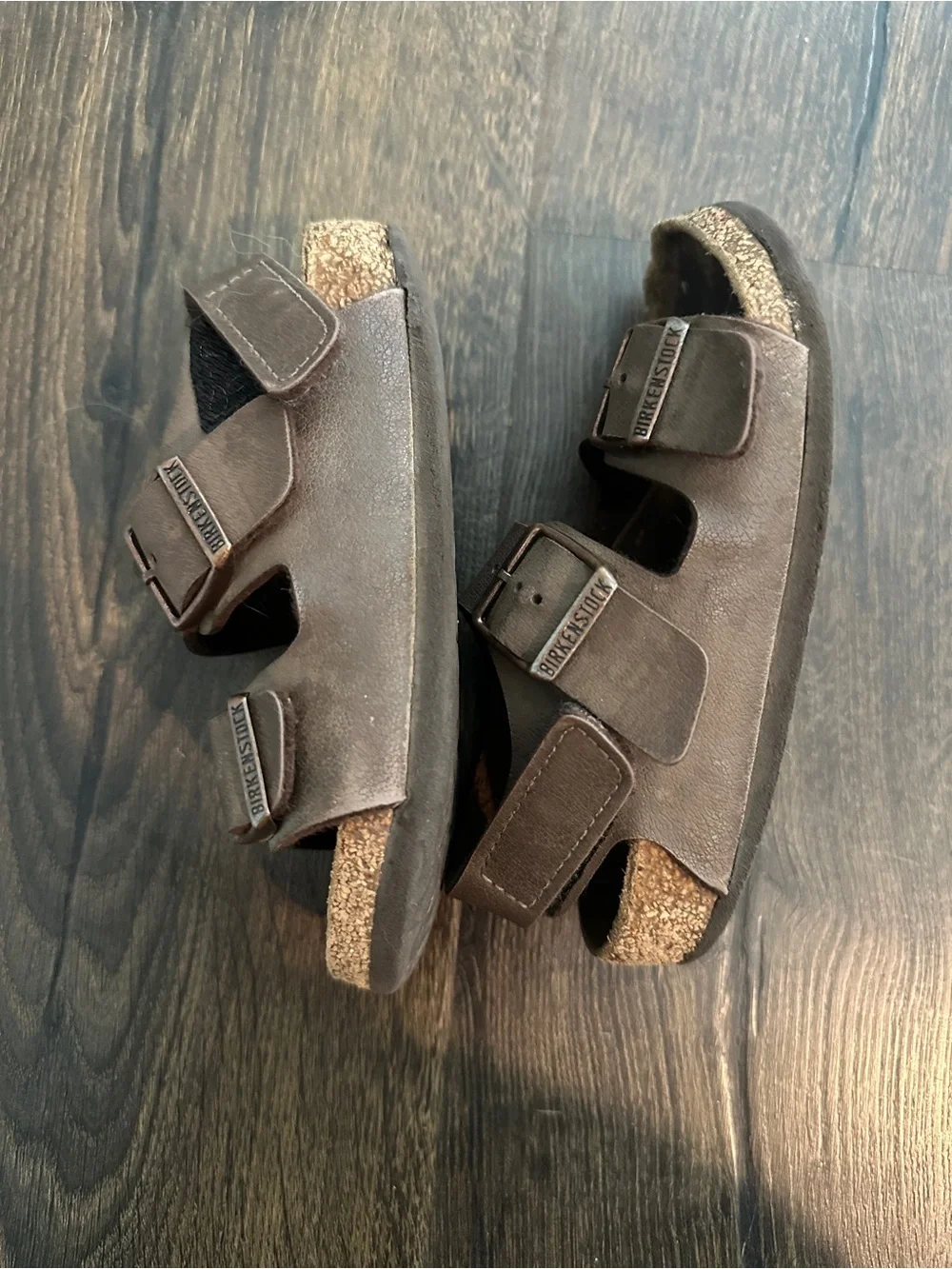 Birkenstock Kids Brown Double Strap Sandals